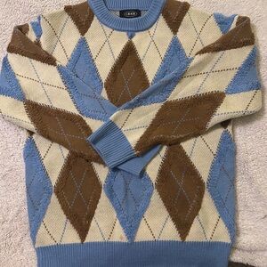 Cider argyle Women’s Sweater Small
